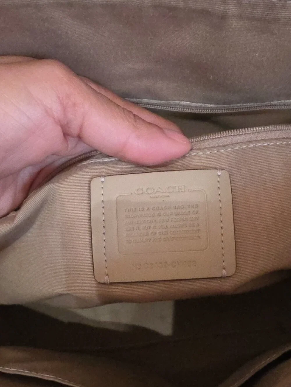 Coach leather tote